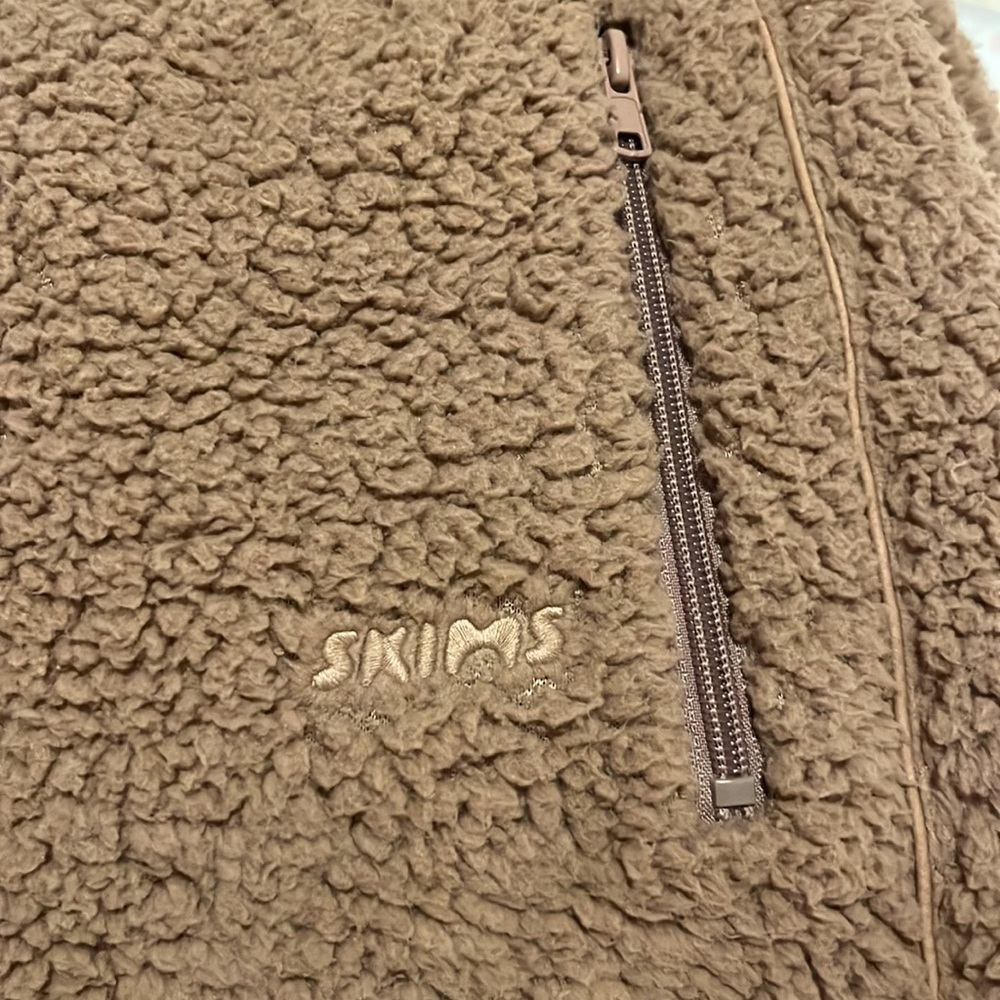 Skims Teddy Sherpa Fleece Teddy Pants Small Tigers Eye Tan Brown
